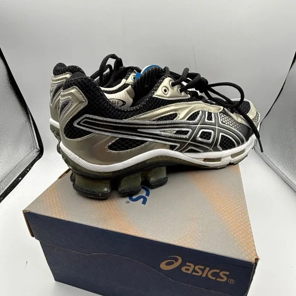 Asics Gel Kinetic Mens Running Shoes Size 10.5 NIB TN831‎ 9090 Black Onyx Gold